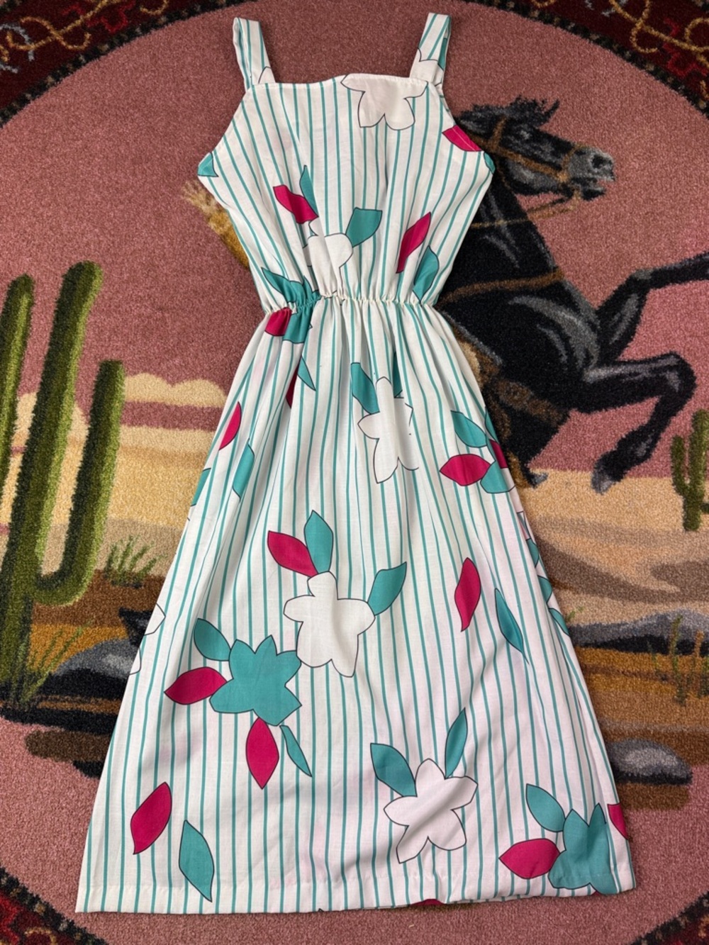VINTAGE MIDI DRESS SMALL - Picture 5 of 9